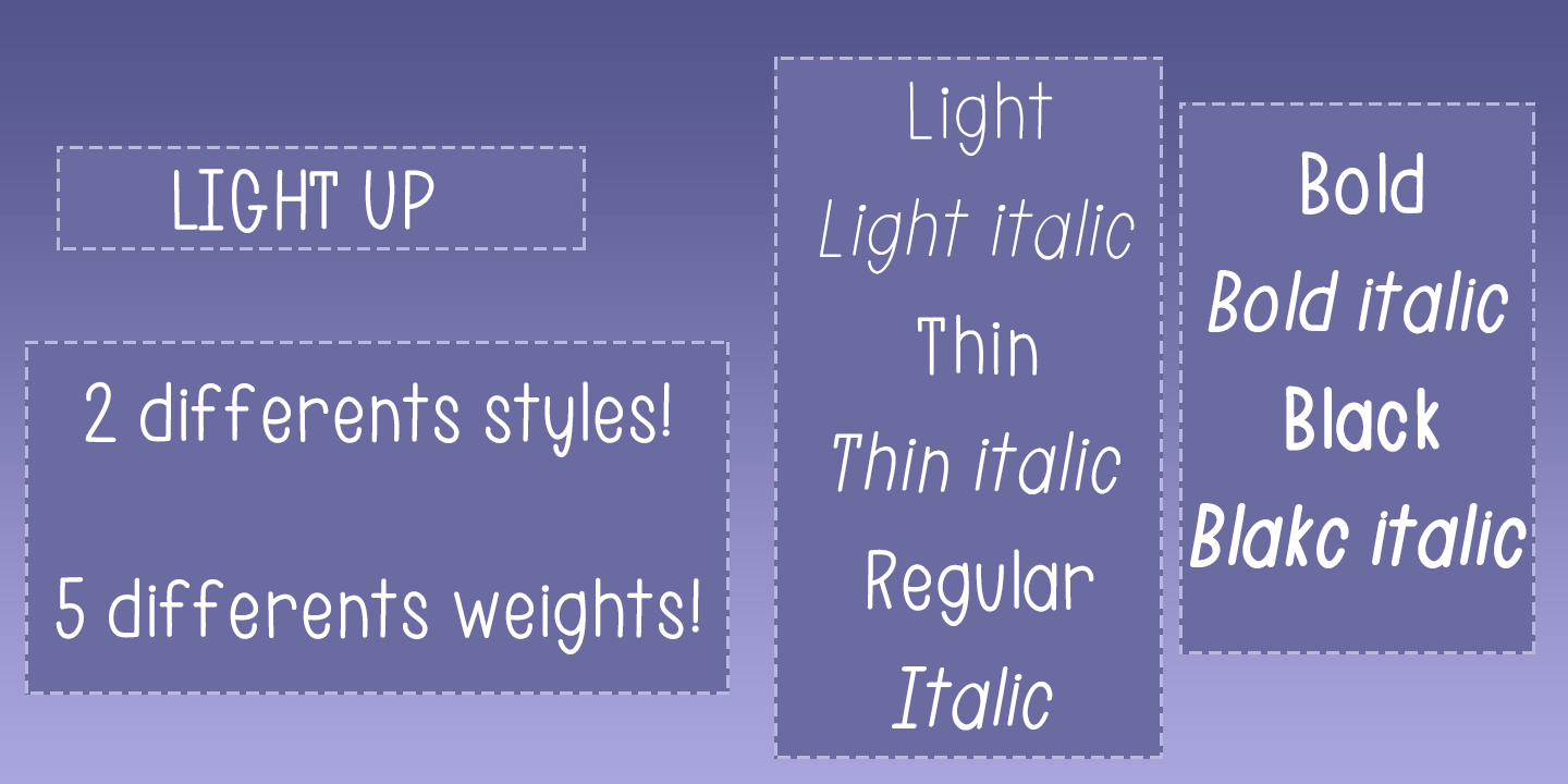 Example font Light Up #7